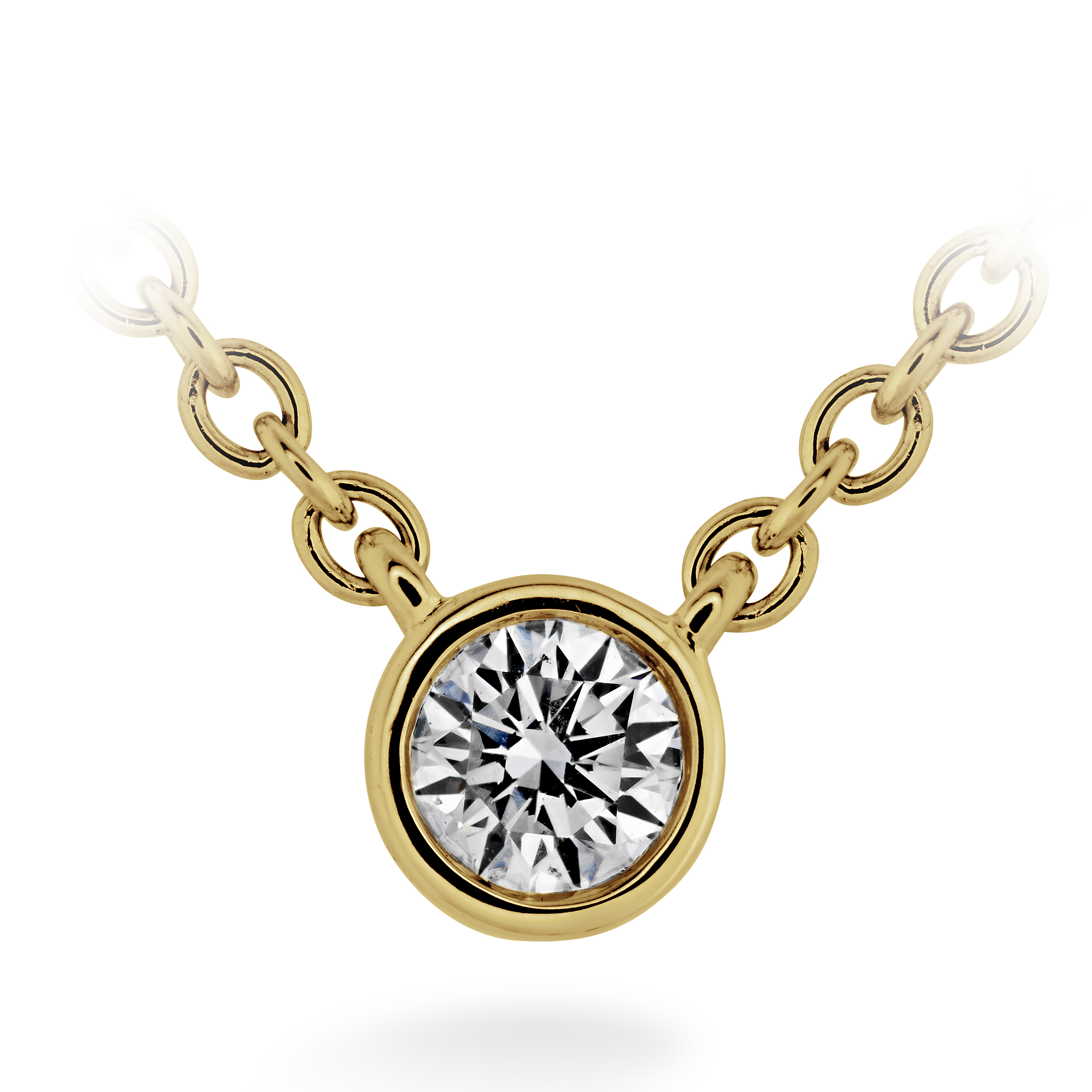 Cascade Solitaire Bezel Pendant .08-.10ctw approx.