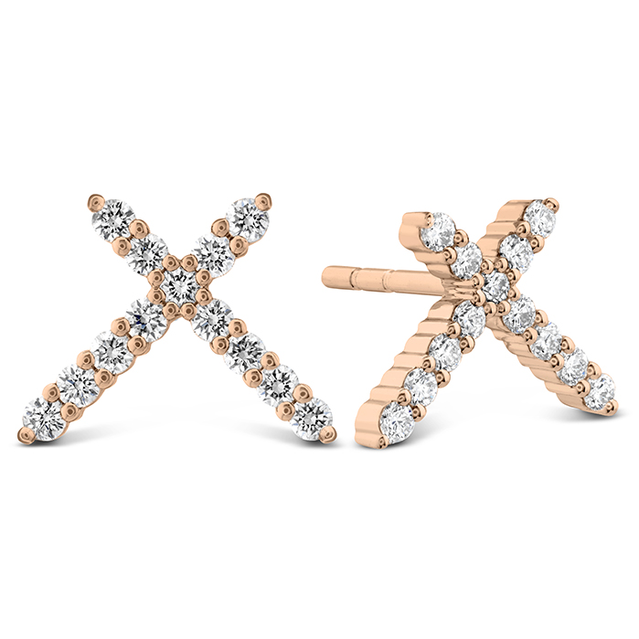 Luna Intercross Diamond Earrings .21-.25ctw approx.