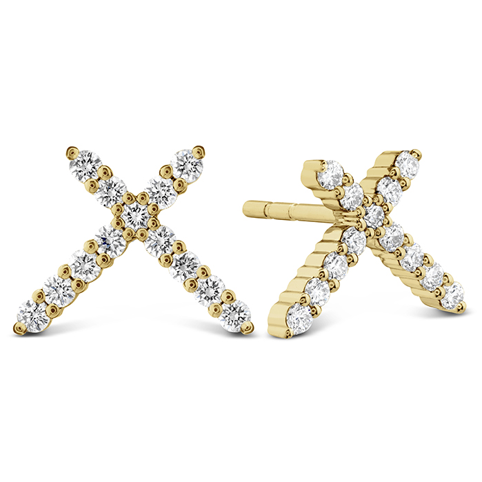 Luna Intercross Diamond Earrings .21-.25ctw approx.